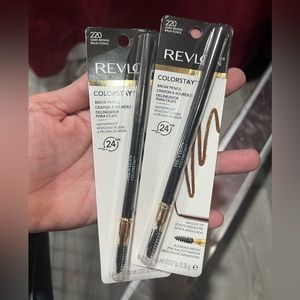 Set of 2 - 220 dark brown Eyebrow Pencil by Revlon, Colorstay Eye Makeup